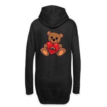 Teddy Heart Vampire Horreur Halloween Suceur de sang - Sweat-shirt à capuche long Femme - noir - Dos