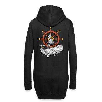 Volant marin Capitaine Voyage Navigation Navigation Ahoy - Sweat-shirt à capuche long Femme - noir - Dos