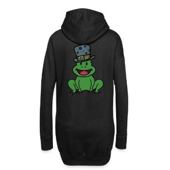 Emotionen Gefühle Kröte Frosch Quark Kinder happy - Hoodie-Kleid - Schwarz - Hinten