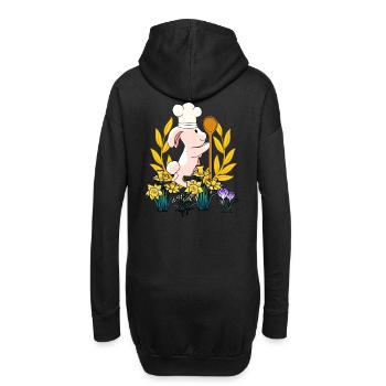Cuisine de Pâques Cuisinier Cuillère de cuisson Lapin de Pâques Cuisinier - Sweat-shirt à capuche long Femme - noir - Dos