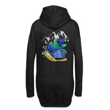 Montagnes Tiroler Schnecke Amoureux de la nature randonnée - Sweat-shirt à capuche long Femme - noir - Dos