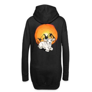 Montagnes Autriche Alpes Agneau Moutons Nature Alm - Sweat-shirt à capuche long Femme - noir - Dos