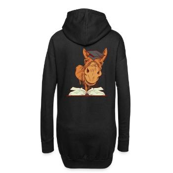 Esel Maultier Einschulung Erstklässler Klug schlau - Hoodie-Kleid - Schwarz - Hinten