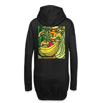 Été fruits exotiques juteux fruits fruits vitamines - Sweat-shirt à capuche long Femme - noir - Dos