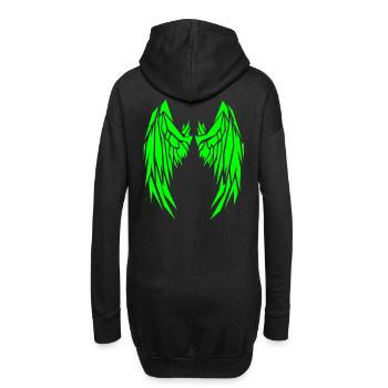 2reborn Grün Wings Angel Flügel Engelflügel 12 - Hoodie-Kleid - Schwarz - Hinten