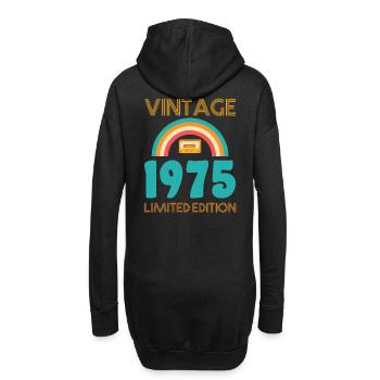 Jahrgang 1975 T-Shirt - Hoodie-Kleid - Schwarz - Hinten