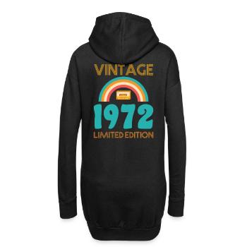 Jahrgang 1972 T-Shirt - Hoodie-Kleid - Schwarz - Hinten