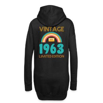 Retro Classic 1963 - Hoodie-Kleid - Schwarz - Hinten