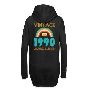 Jahrgang 1990 T-Shirt - Hoodie-Kleid - Schwarz - Hinten