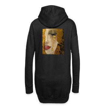 Gustav Klimt - Hoodie-Kleid - Schwarz - Hinten