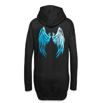 2reborn Wings Engelflügel modern art 13 - Hoodie-Kleid - Schwarz - Hinten