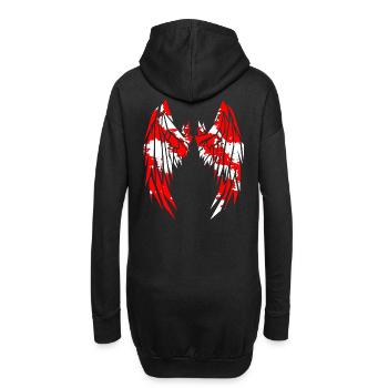 2reborn Wings Engelflügel modern art 11 - Hoodie-Kleid - Schwarz - Hinten