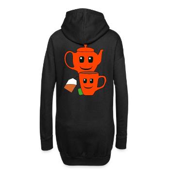 Tea Bag, Teapot, Tea, Enjoyment, Beverage, Cup - Hoodie Dress - black - Back