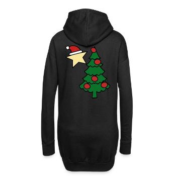 Boules de Noël Saint-Nicolas - Sweat-shirt à capuche long Femme - noir - Dos