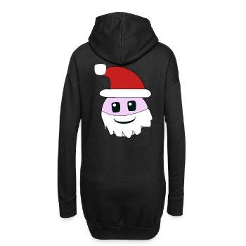 Weinachtmann Nikolaus Santa Kinder Advent Xmas - Hoodie-Kleid - Schwarz - Hinten