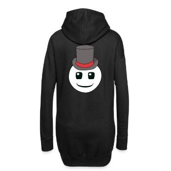 Sympathique Mignon Émotions Sentiments Visage Chapeau - Sweat-shirt à capuche long Femme - noir - Dos