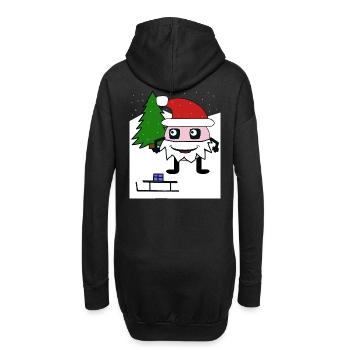 Montagnes de Saint-Nicolas Noël neige Alm traîneau - Sweat-shirt à capuche long Femme - noir - Dos