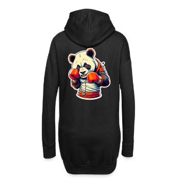 Panda Boxen - Hoodie-Kleid - Schwarz - Hinten