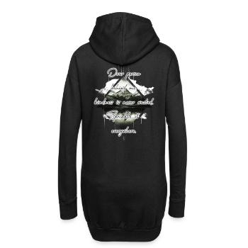 Spruch für die Person Hinter Dir Freundlichkeit - Hoodie-Kleid - Schwarz - Hinten