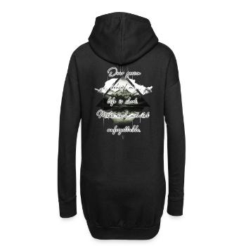 Spruch für die Person Hinter Dir Schöner Moment - Hoodie-Kleid - Schwarz - Hinten