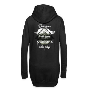 Spruch für die Person Hinter Dir Bring Ein Lächeln - Hoodie-Kleid - Schwarz - Hinten