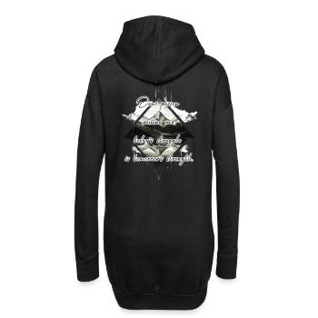Spruch für die Person Hinter Dir Stärke Spruch - Hoodie-Kleid - Schwarz - Hinten