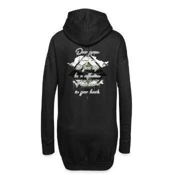 Spruch für die Person Hinter Dir Träume Ziele - Hoodie-Kleid - Schwarz - Hinten