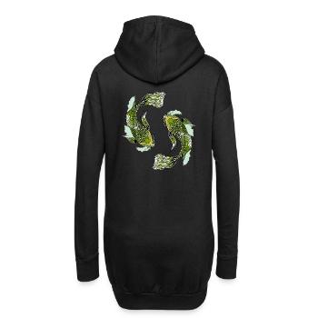 Asien asiatisch Fische Japan China Teich Fische - Hoodie-Kleid - Schwarz - Hinten