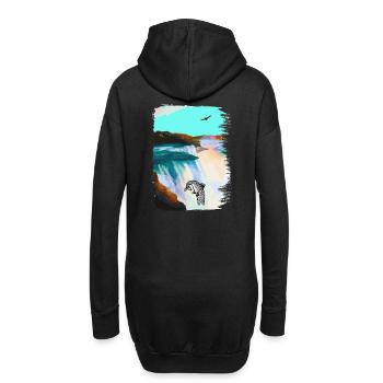 Poisson, Pike, Jump, Float, Swim, Fish - Sweat-shirt à capuche long Femme - noir - Dos