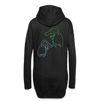Chats, Chat, Animaux domestiques, Enfants, Animaux de compagnie, Chatons - Sweat-shirt à capuche long Femme - noir - Dos