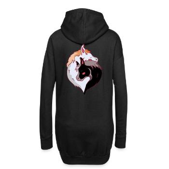 Pferde Pferd Ross Pony Stute Fohlen Reiterin Ross - Hoodie-Kleid - Schwarz - Hinten