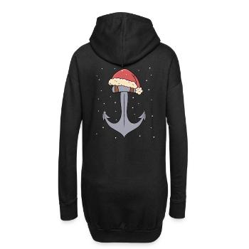 Ancre Noël Marin Navigation Professions Ahoy - Sweat-shirt à capuche long Femme - noir - Dos