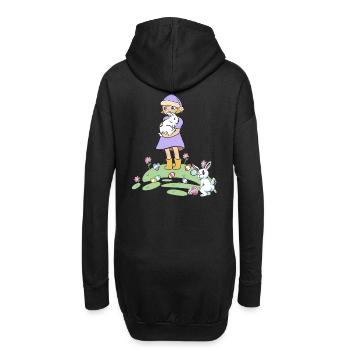 Pâques lapin enfants lapin oeufs de Pâques oeufs - Sweat-shirt à capuche long Femme - noir - Dos