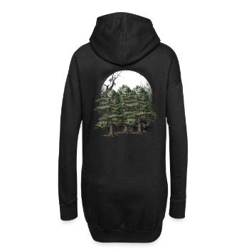sombre, nature sauvage, nature, forêt, flore, horreur, occulte, arbre - Sweat-shirt à capuche long Femme - noir - Dos