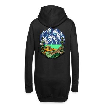 Alpes, Sommet, Montagnes, Beg Hut, Maison, Alm, Tyrol, Nature - Sweat-shirt à capuche long Femme - noir - Dos
