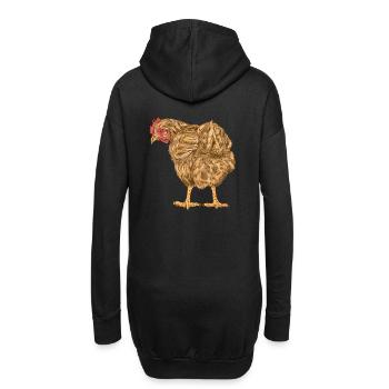 Poulet Volaille Volaille Ferme Oeufs d’oiseaux Bio - Sweat-shirt à capuche long Femme - noir - Dos