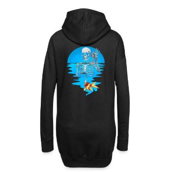 Anker Geist Horror Seemann Fisch Gespenst Wasser - Hoodie-Kleid - Schwarz - Hinten