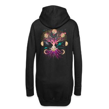 Moon Tree Meditation Meditate Universe Fantasy - Hoodie Dress - black - Back