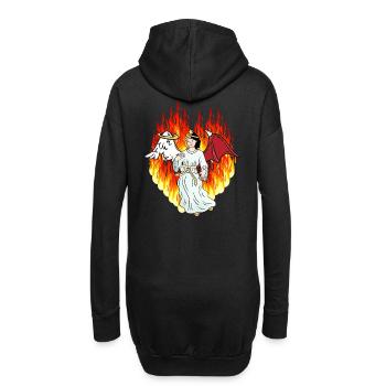 Enfer ardent au-delà de l’ange Satan horreur diable - Sweat-shirt à capuche long Femme - noir - Dos