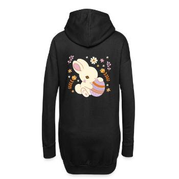 Easter Easter Eggs Easter Bunny Egg Child Baby - Hoodie Dress - black - Back