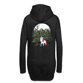 Einhorn Waldbewohner Fabel Fabeltiere Wald Natur - Hoodie-Kleid - Schwarz - Hinten