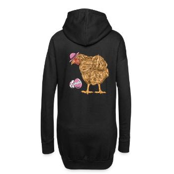 Poulet, Volaille, Oeufs De Pâques, Oeuf, Poule Ferme - Sweat-shirt à capuche long Femme - noir - Dos
