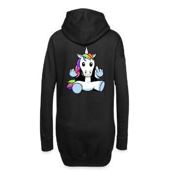Fabelwesen Fabel Einhorn Jugendliche Jugendlicher - Hoodie-Kleid - Schwarz - Hinten