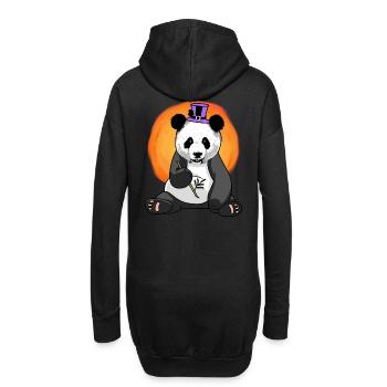 Asie Panda Ours Chapeau Faune Enfants Chine - Sweat-shirt à capuche long Femme - noir - Dos