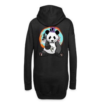 Asie Panda Ours Chapeau Faune Enfants Chine Enfant - Sweat-shirt à capuche long Femme - noir - Dos