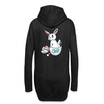 Pâques lapin coquille d’oeuf oeufs oeufs de Pâques oeufs d’enfant oeuf - Sweat-shirt à capuche long Femme - noir - Dos