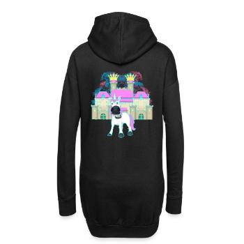 Château Roi Fable Licorne Conte De Fées Personnage Enfant Château - Sweat-shirt à capuche long Femme - noir - Dos