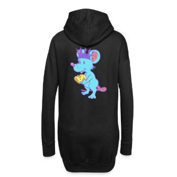 Rongeur, Rat, Fromage, Roi, Souris, Animaux Domestiques, Enfant - Sweat-shirt à capuche long Femme - noir - Dos