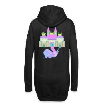 Schnecke Mittelalter Hofnarr Narr Komiker lustig - Hoodie-Kleid - Schwarz - Hinten