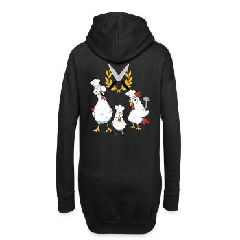 Amateur Cuisiniers Poulets Volaille Cuisinier Restaurant Local - Sweat-shirt à capuche long Femme - noir - Dos